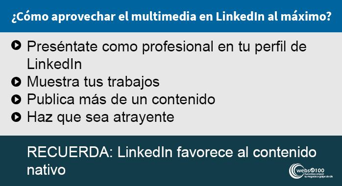 Como aprovechar el multimedia en Linkedin